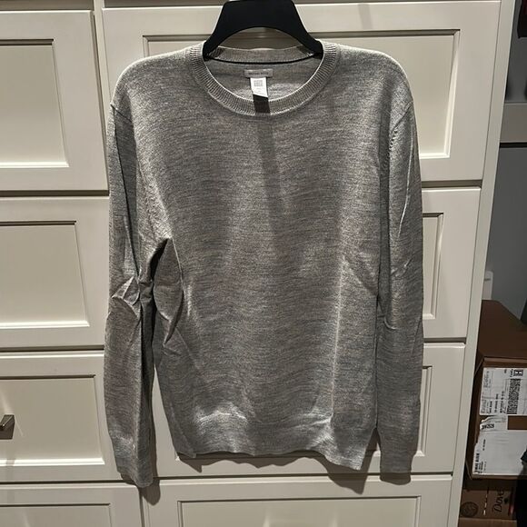 Gap Mens M Italian Merino Wool Pullover Sweater Gray - Picture 1 of 5